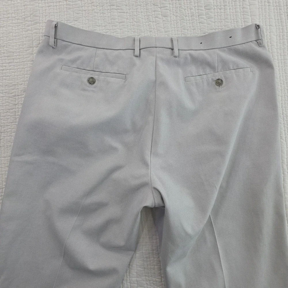 Banana Republic Travel Slim Fit Chino Pants‎ Mens 36x34 Gray Cotton Zip Pocket